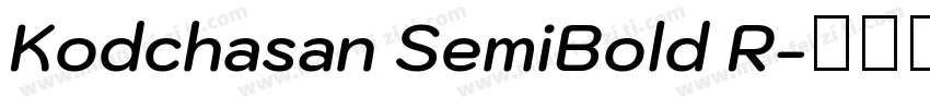 Kodchasan SemiBold R字体转换